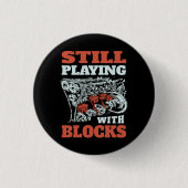 Nog steeds spelen met blokken Mechanics Ronde Button 3,2 Cm (Voorkant)
