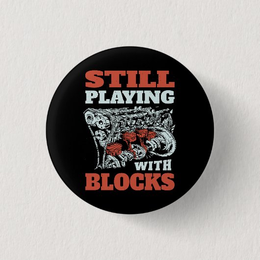 Nog steeds spelen met blokken Mechanics Ronde Button 3,2 Cm (Voorkant)