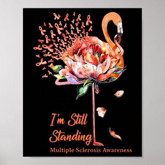 Nog steeds staande Multiple Sclerosis Awareness Fl Poster (Voorkant)