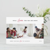 Nog steeds startpunt voor de Feestdagen| Funny 3 F Feestdagenkaart (Staand voorkant)