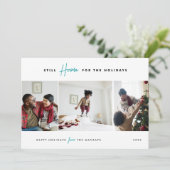 Nog steeds startpunt voor de Feestdagen | Funny 3  Feestdagenkaart (Staand voorkant)