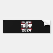 Nog steeds stemmende Trump 2024 Patriottische Amer Bumpersticker (Voorkant)