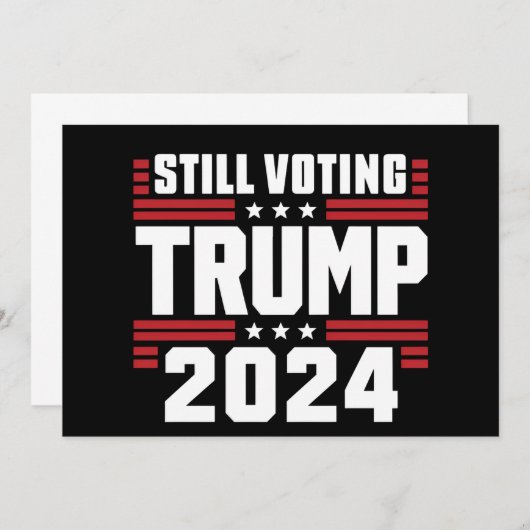 Nog steeds stemmende Trump 2024 Patriottische Amer Kaart (Voorkant / Achterkant)