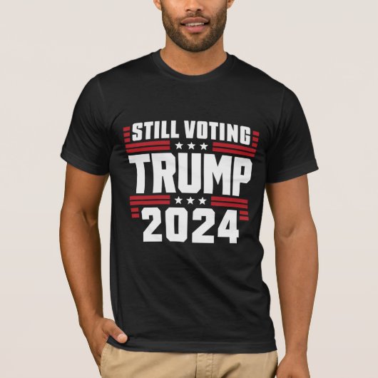 Nog steeds stemmende Trump 2024 Patriottische Amer T-shirt (Voorkant)
