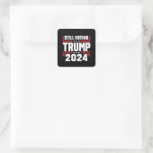 Nog steeds stemmende Trump 2024 Patriottische Amer Vierkante Sticker (Tas)