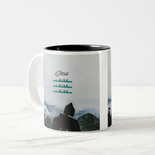 >> Nog steeds stijgt ik >> Mok (Voorkant links)