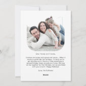 Nog steeds thuis voor de feestdagen Kerstfoto Feestdagenkaart (Achterkant)