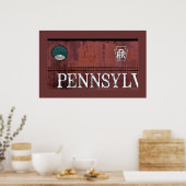 Nog steeds Toscaans rood Poster (Keuken)