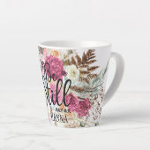 Nog steeds Trendy Waterverf Pampas Grass Latte Mok (Rechterhoek)