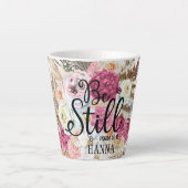 Nog steeds Trendy Waterverf Pampas Grass Latte Mok (Voorkant)