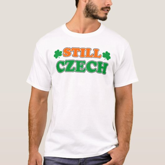 Nog steeds Tsjechische Ierse kleuren en shamrocks T-shirt (Voorkant)