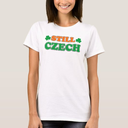 Nog steeds Tsjechische Ierse kleuren en shamrocks T-shirt (Voorkant)