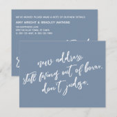 Nog steeds uit de bus. Rechter niet op Blauw Notitiekaartje (Voorkant / Achterkant)