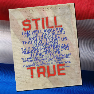 NOG STEEDS WAAR JOHN ADAMS AMERICA QUOTE POSTER