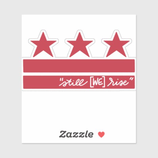 Nog steeds [wij] stijgen sticker (Vel)