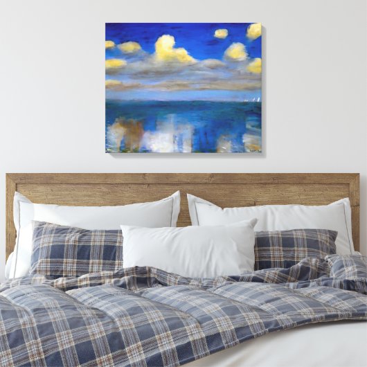 Nog steeds Zee | Emil Nolde | Canvas Afdruk (Insitu (Slaapkamer))