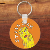 Nog steeds ziek Chronic Disease awareness key Ring Sleutelhanger (Achterkant)