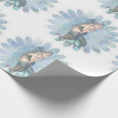 Nog steeds zwemmen Zeemeermin moeder en Baby Baby  Cadeaupapier (Hoek)