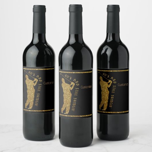 Nog steeds zwingin' Golfers 40 tot 49 Wijn Etiket (Flessen)