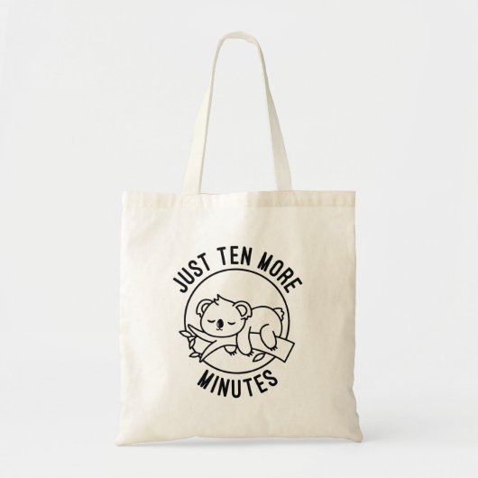 Nog tien minuten tote bag (Voorkant)