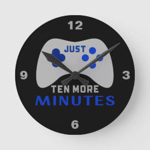 Nog tien minuten zwarte gamer  ronde klok