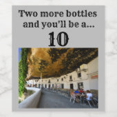 Nog twee flessen en je wordt een 10! wijn etiket (Enkel label)