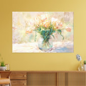 *~* Nog Vaas Tulpen TV2 Uitgerekte Canvas Print (Insitu (Woonkamer))