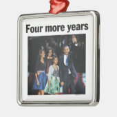 Nog vier jaar Obama kerstversiering Metalen Ornament (Links)