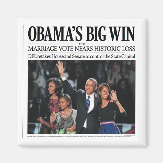 Nog vier jaar Obama magneet (Voorkant)