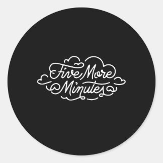 Nog vijf minuten slapen ronde sticker