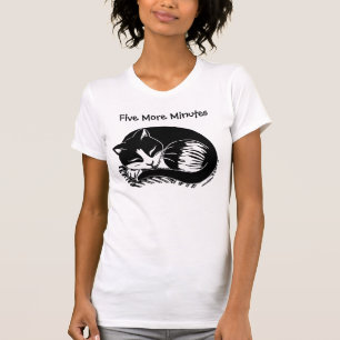 Nog vijf minuten voor de T-shirt van Tuxedo Cat Wo