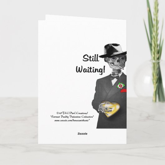 Nog Wachtend Afbeelding w/Background Feestdagen Kaart (Achterkant)