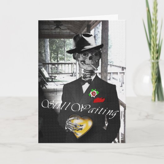 Nog Wachtend Afbeelding w/Background Feestdagen Kaart (Voorkant)