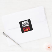 Nog warm vierkante sticker (Envelop)