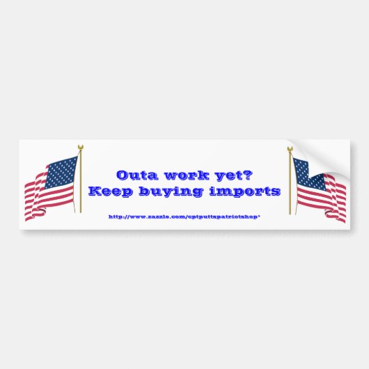 Nog werkloos bumpersticker (Voorkant)