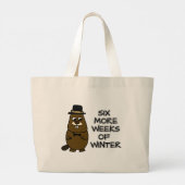 Nog zes weken winter grote tote bag (Achterkant)