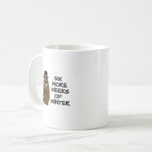 Nog zes weken winter koffiemok (Voorkant links)