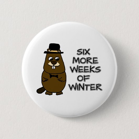 Nog zes weken winter ronde button 5,7 cm (Voorkant)