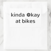 Nogal goed op fietsen rechthoekige sticker (Tas)