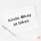 Nogal goed op fietsen rechthoekige sticker (Envelop)