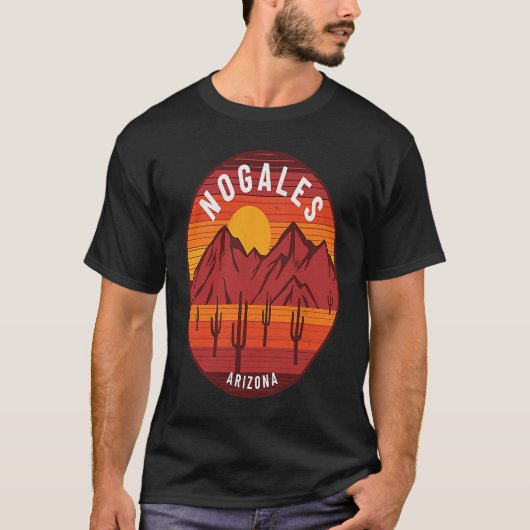 Nogales Arizona Cactus Sunset Desert Lands T-shirt (Voorkant)