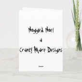 Nogged Noel Feestdagen Kaart (Achterkant)