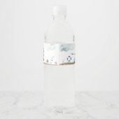 Nogmaals bedankt Baby shower waterflesetiket Waterfles Etiket (Achterkant)