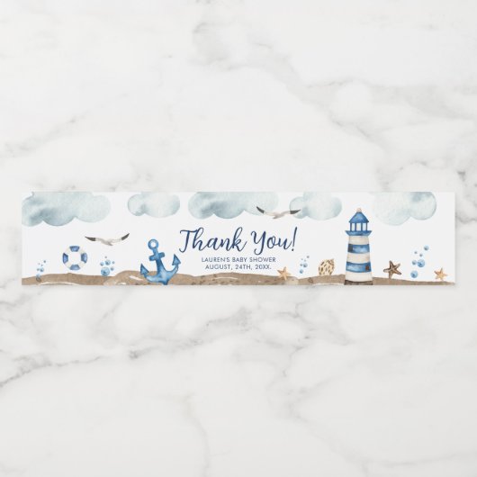 Nogmaals bedankt Baby shower waterflesetiket Waterfles Etiket (Enkel label)