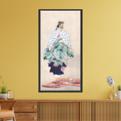 Noh Play Aoinoue (1922) Canvas Afdruk (Insitu (Woonkamer))