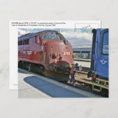 NOHAB-diesel bij koppeling voor Zweedse trein Briefkaart (Voorkant / Achterkant)