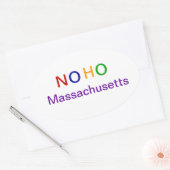 NOHO Massachusetts Ovale Sticker (Envelop)