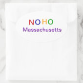 NOHO Massachusetts Ovale Sticker (Tas)