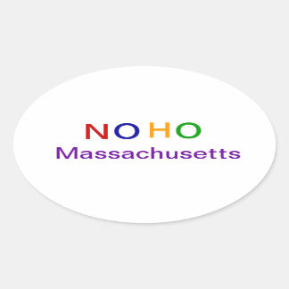 NOHO Massachusetts Ovale Sticker