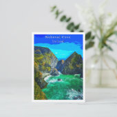 Nohoval Cove Cork Ireland Retro Style Briefkaart (Staand voorkant)